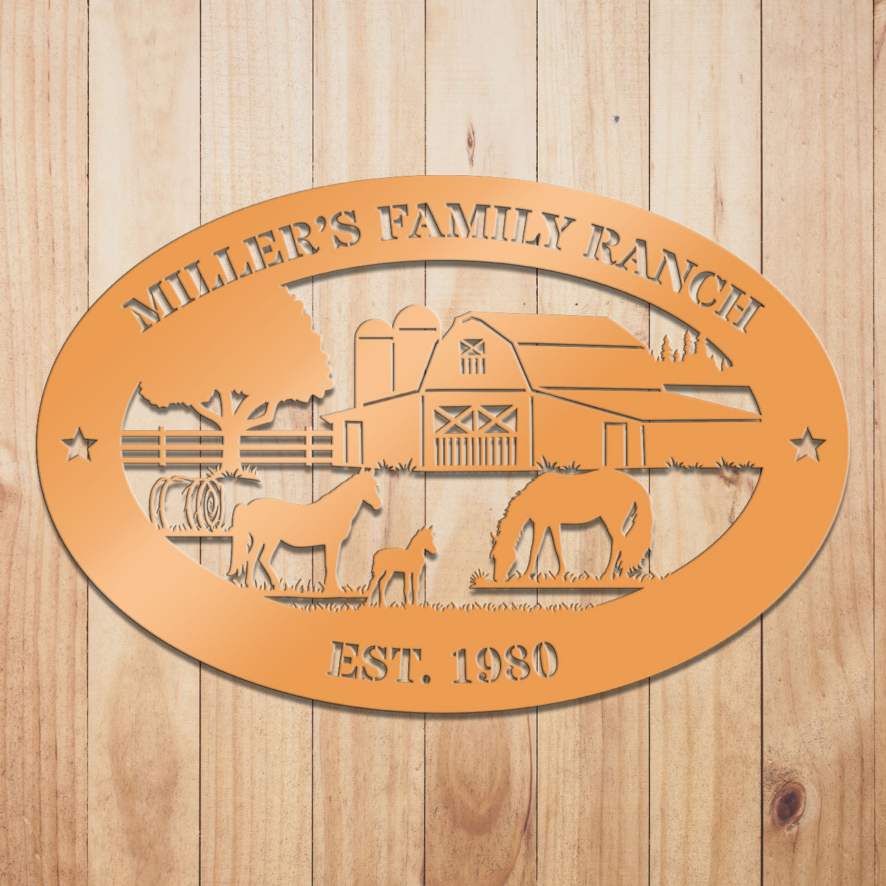 Horse Ranch Metal Sign