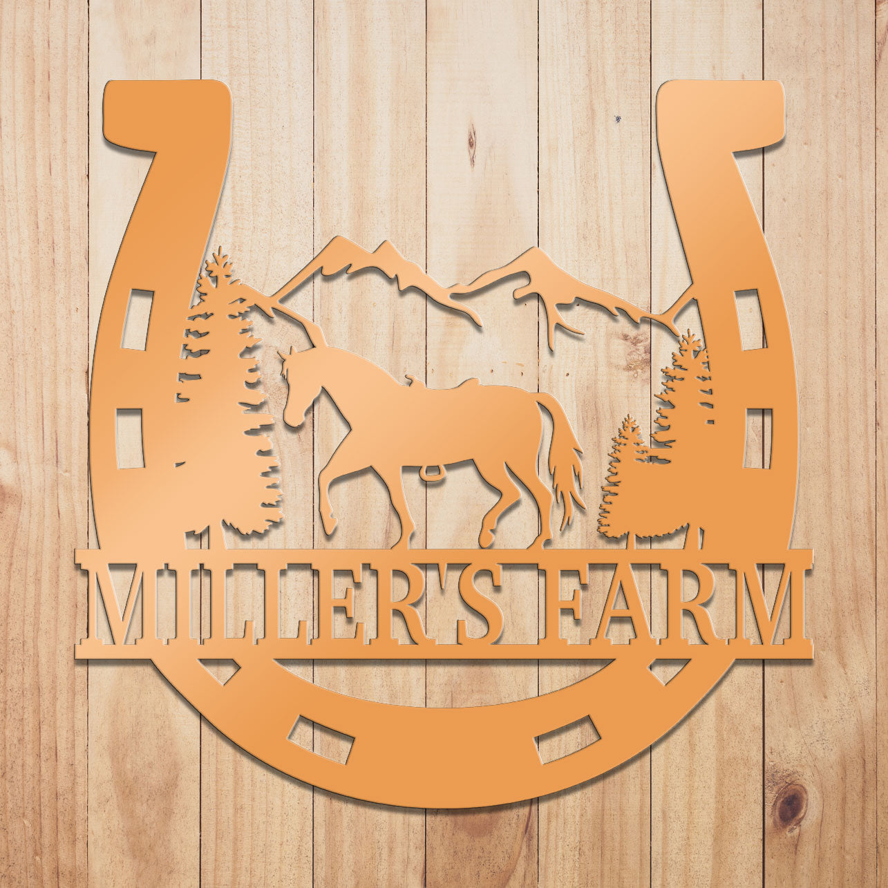 Horse Shoe Metal Sign