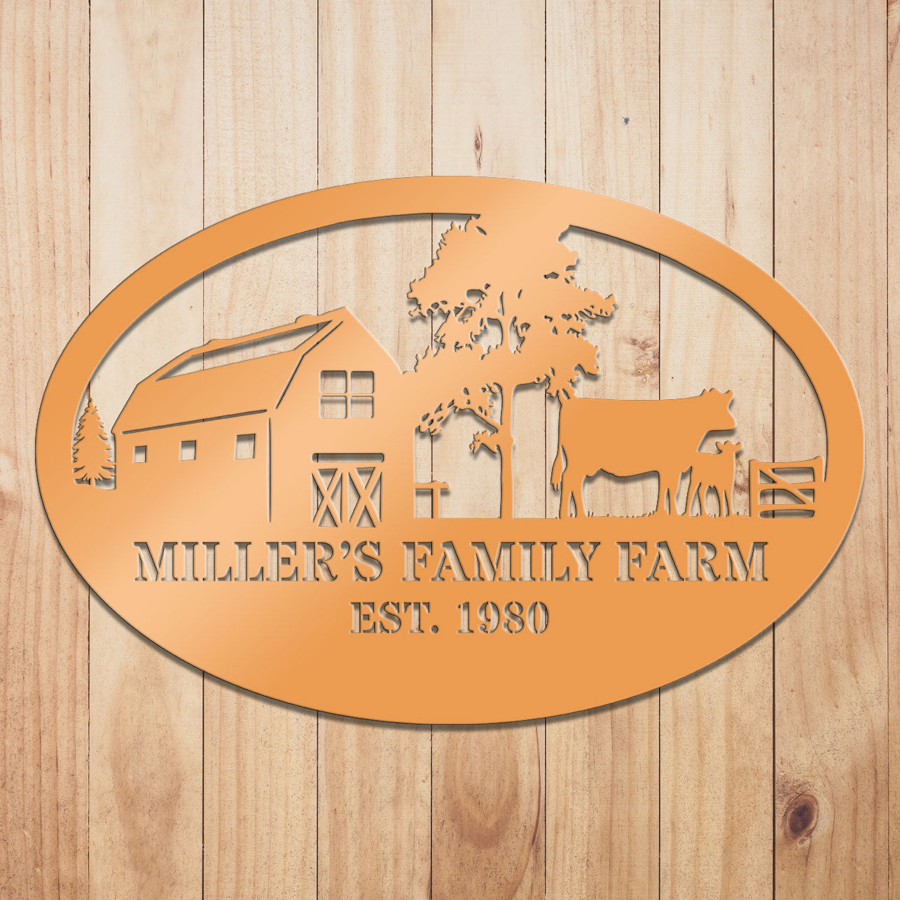 Barn Oval Metal Sign