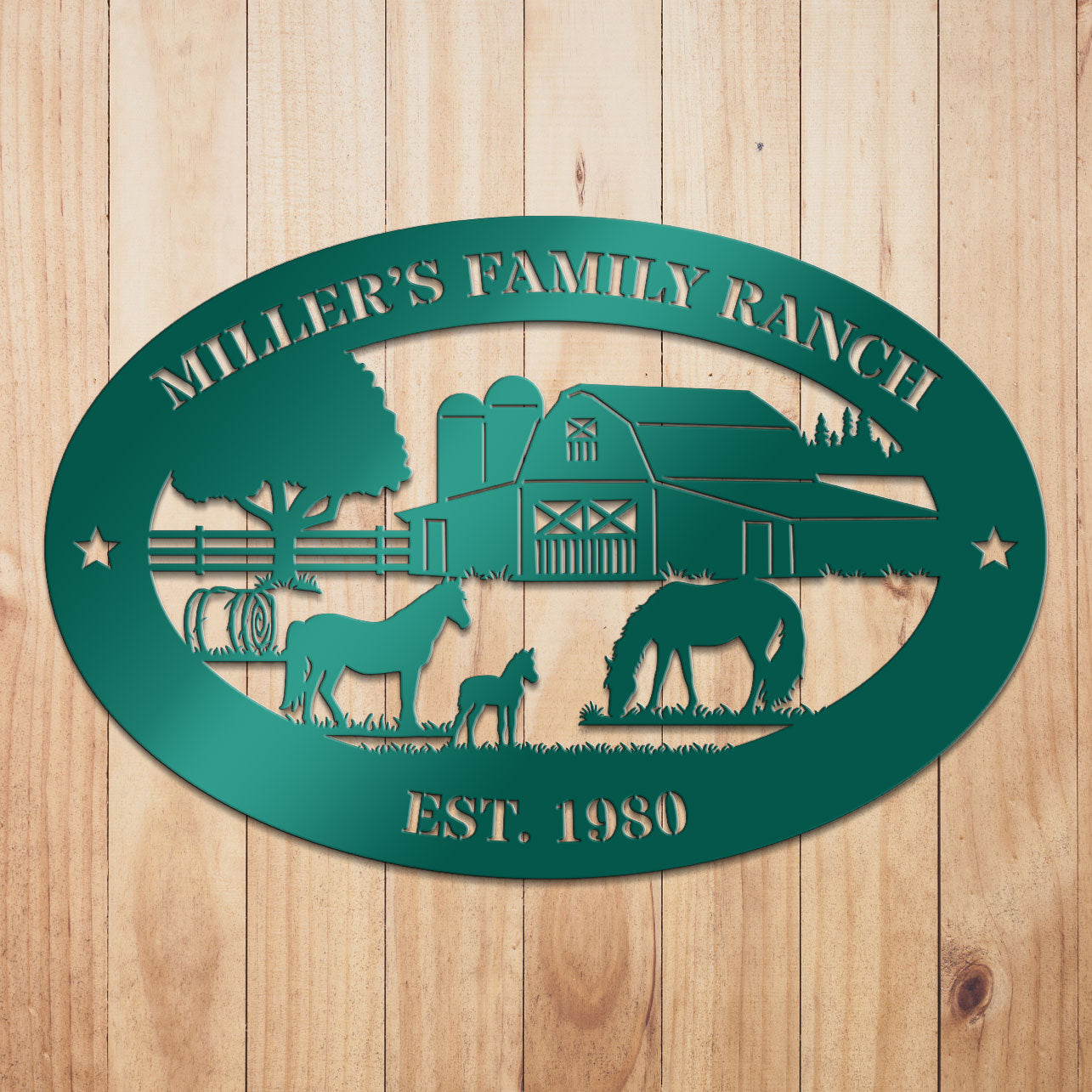 Horse Ranch Metal Sign