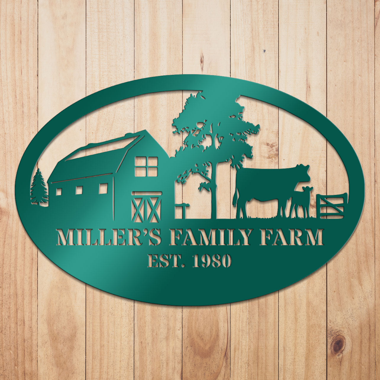 Barn Oval Metal Sign