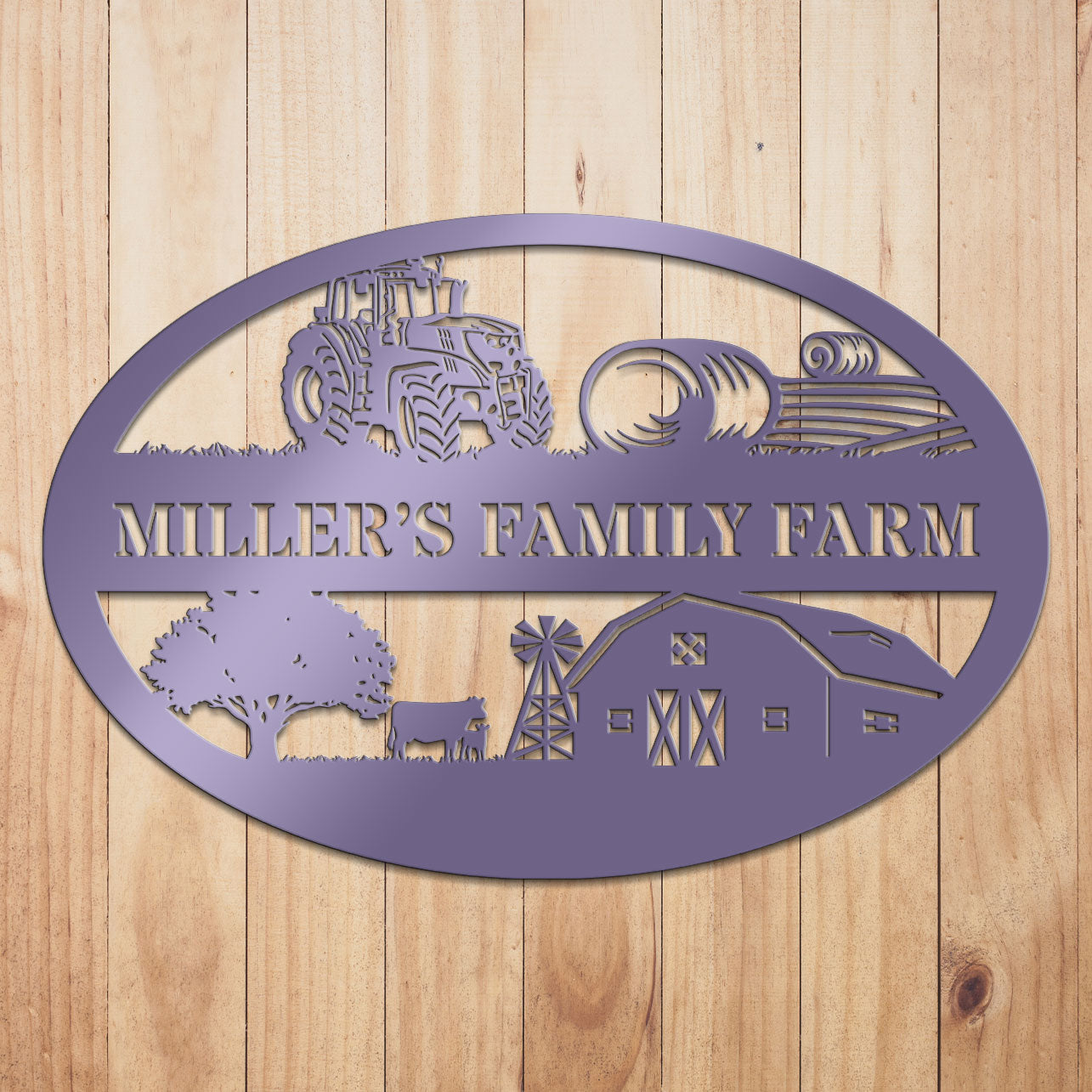 Farm Oval Metal Sign