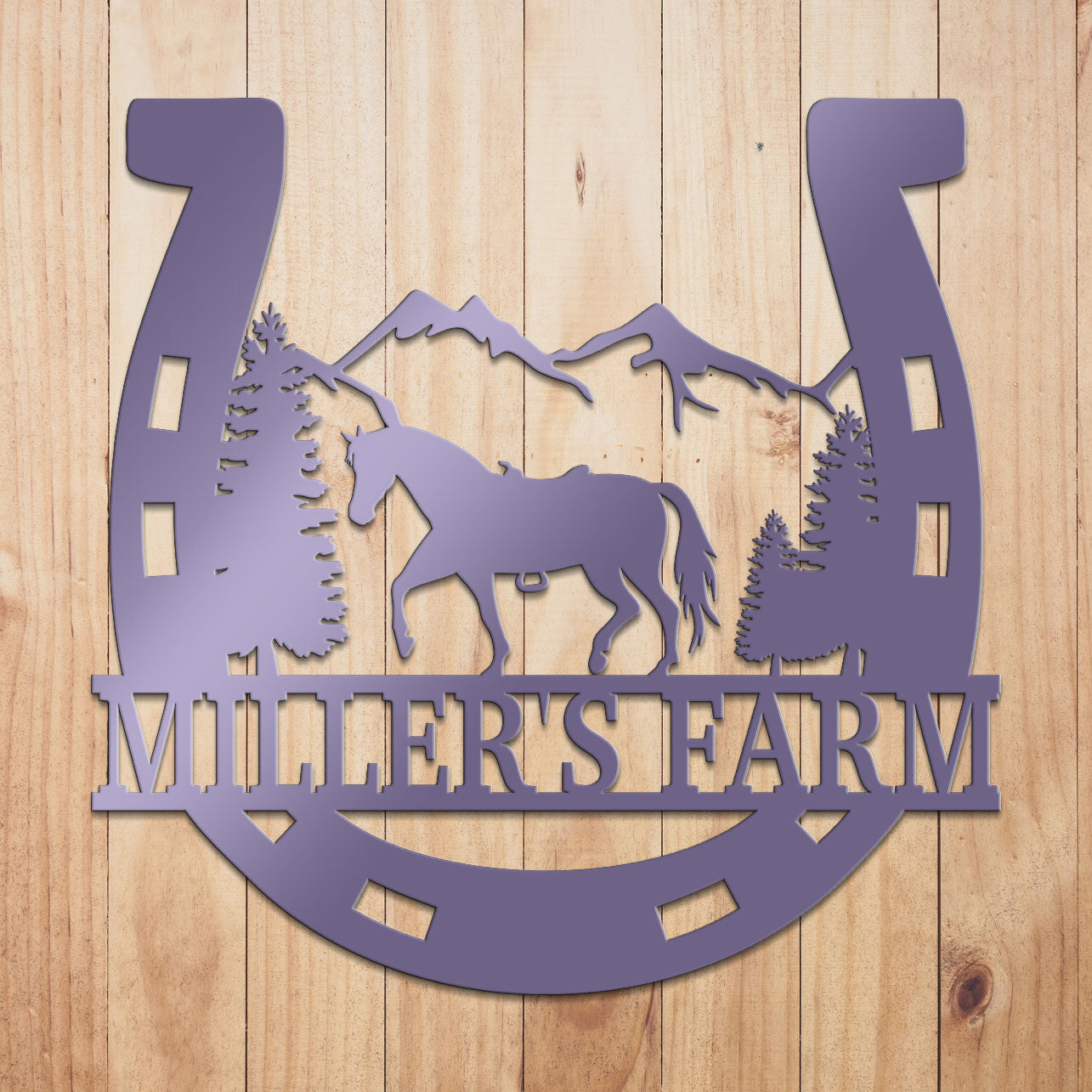 Horse Shoe Metal Sign