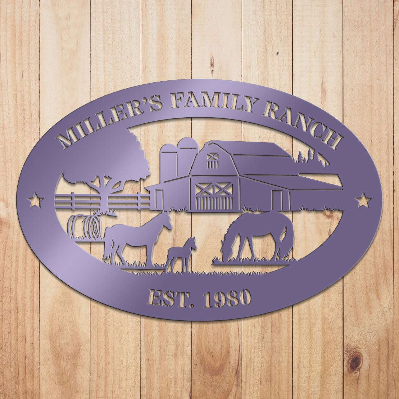 Horse Ranch Metal Sign