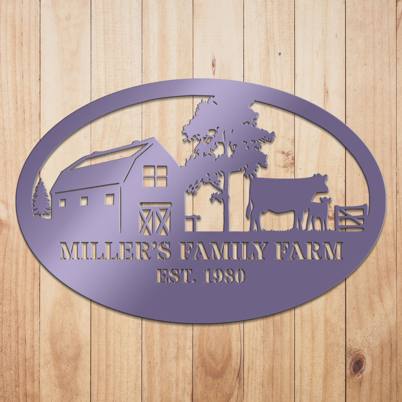 Barn Oval Metal Sign