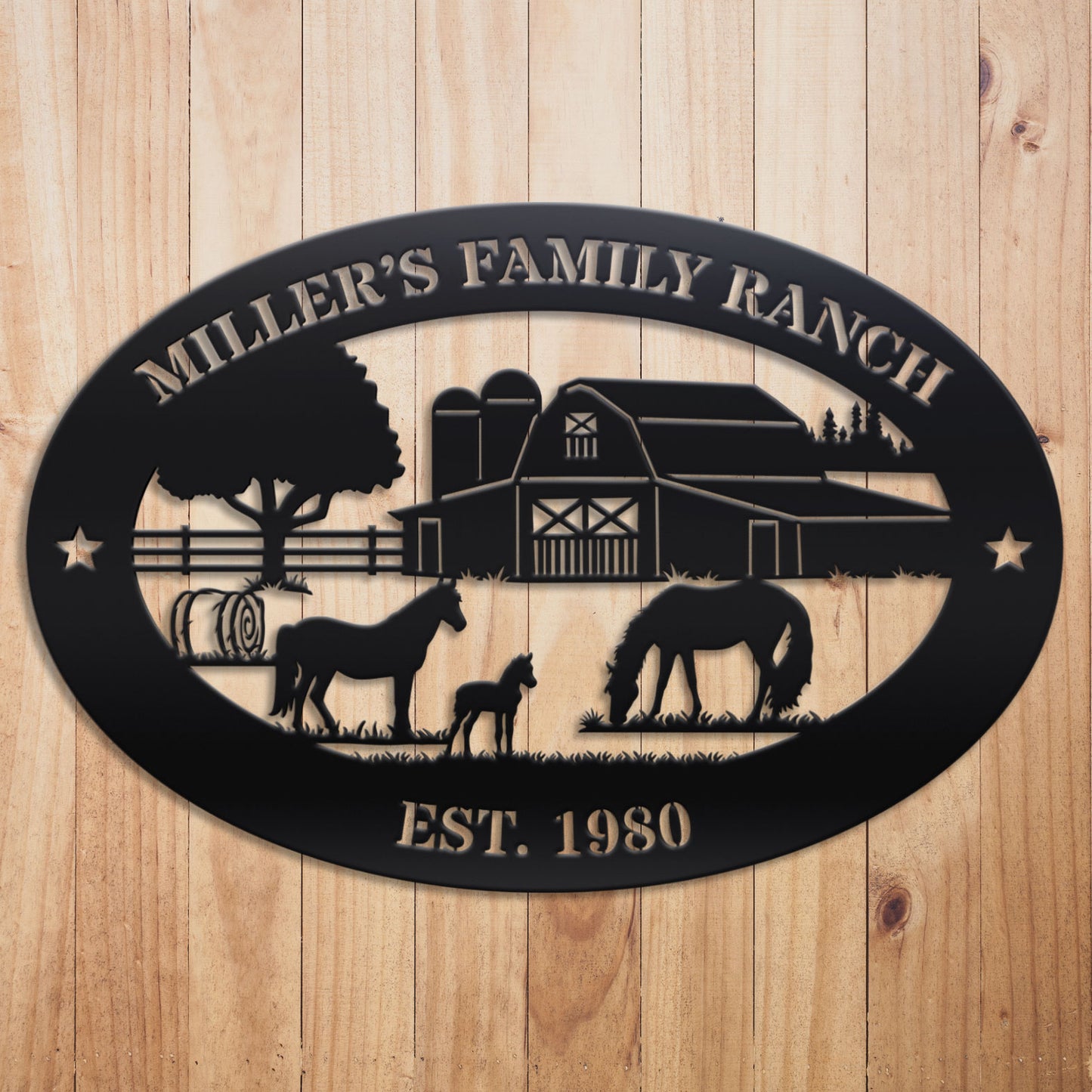 Horse Ranch Metal Sign