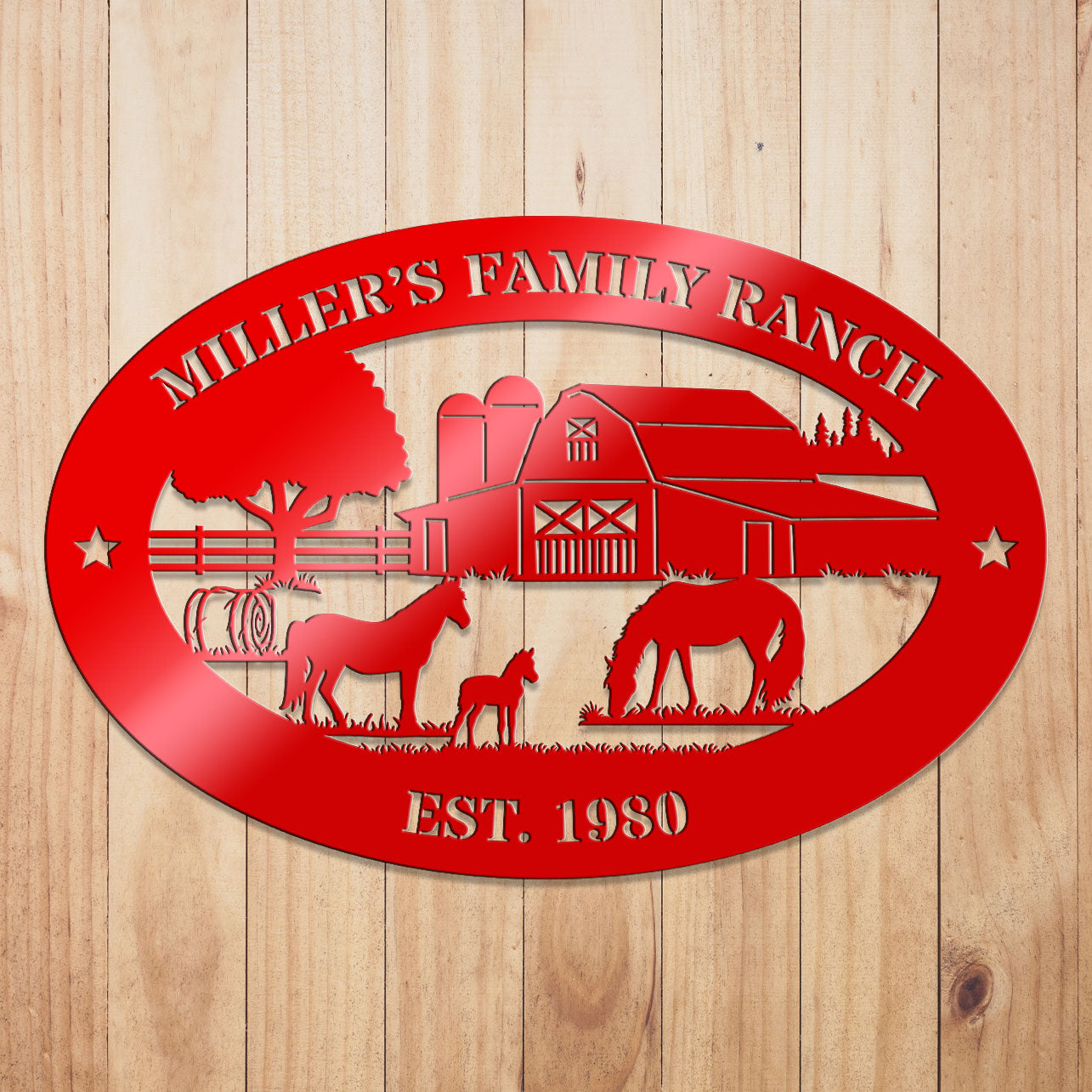 Horse Ranch Metal Sign