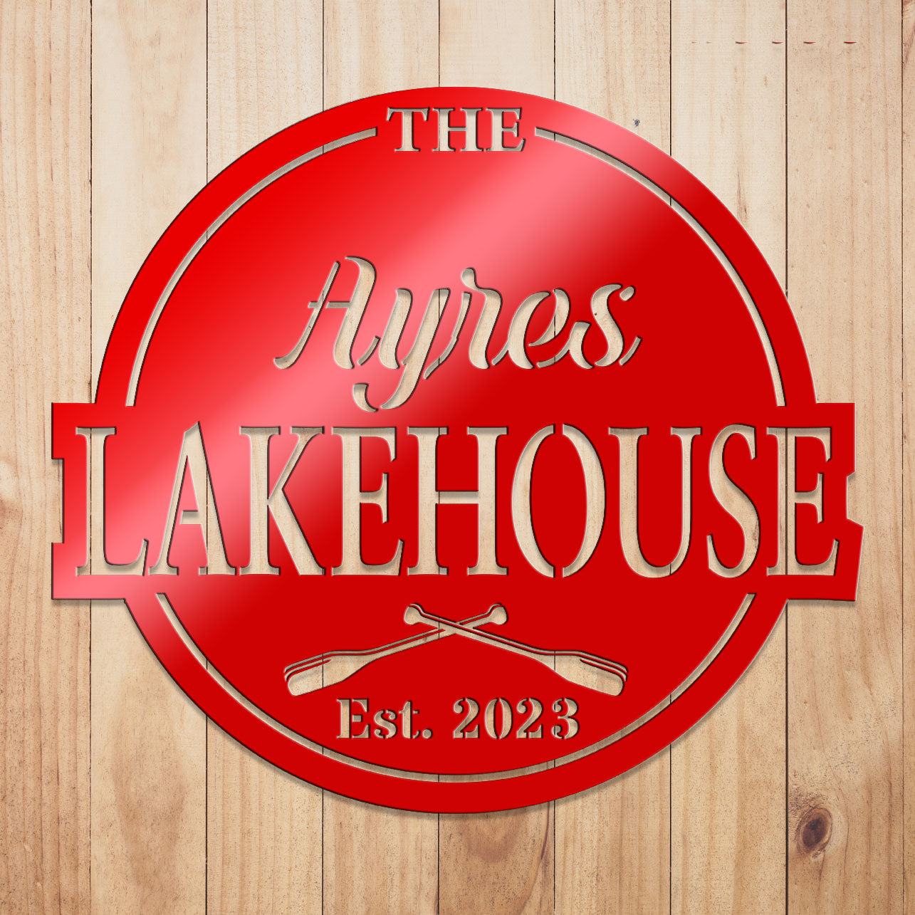 Lakehouse Metal Sign