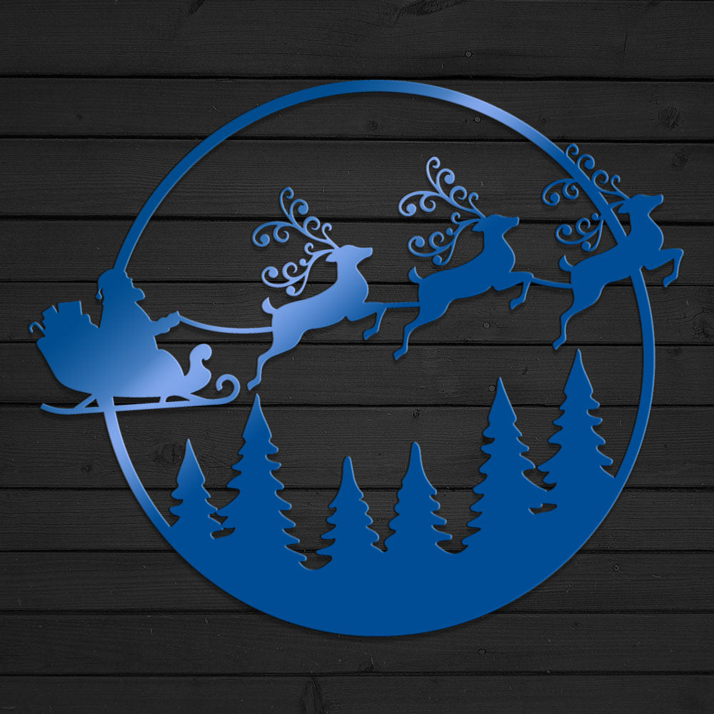 Santa Reindeer Sign