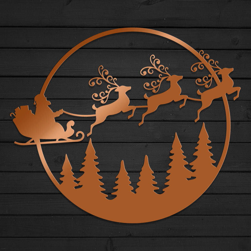 Santa Reindeer Sign