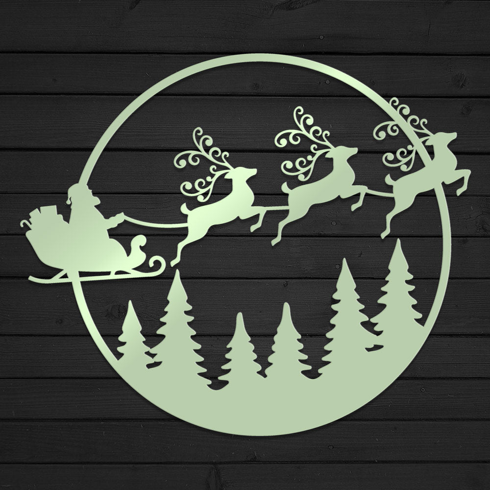 Santa Reindeer Sign