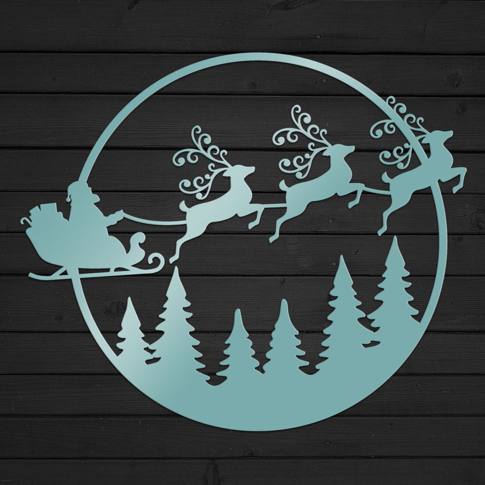 Santa Reindeer Sign