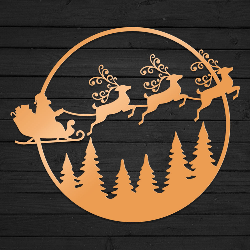 Santa Reindeer Sign