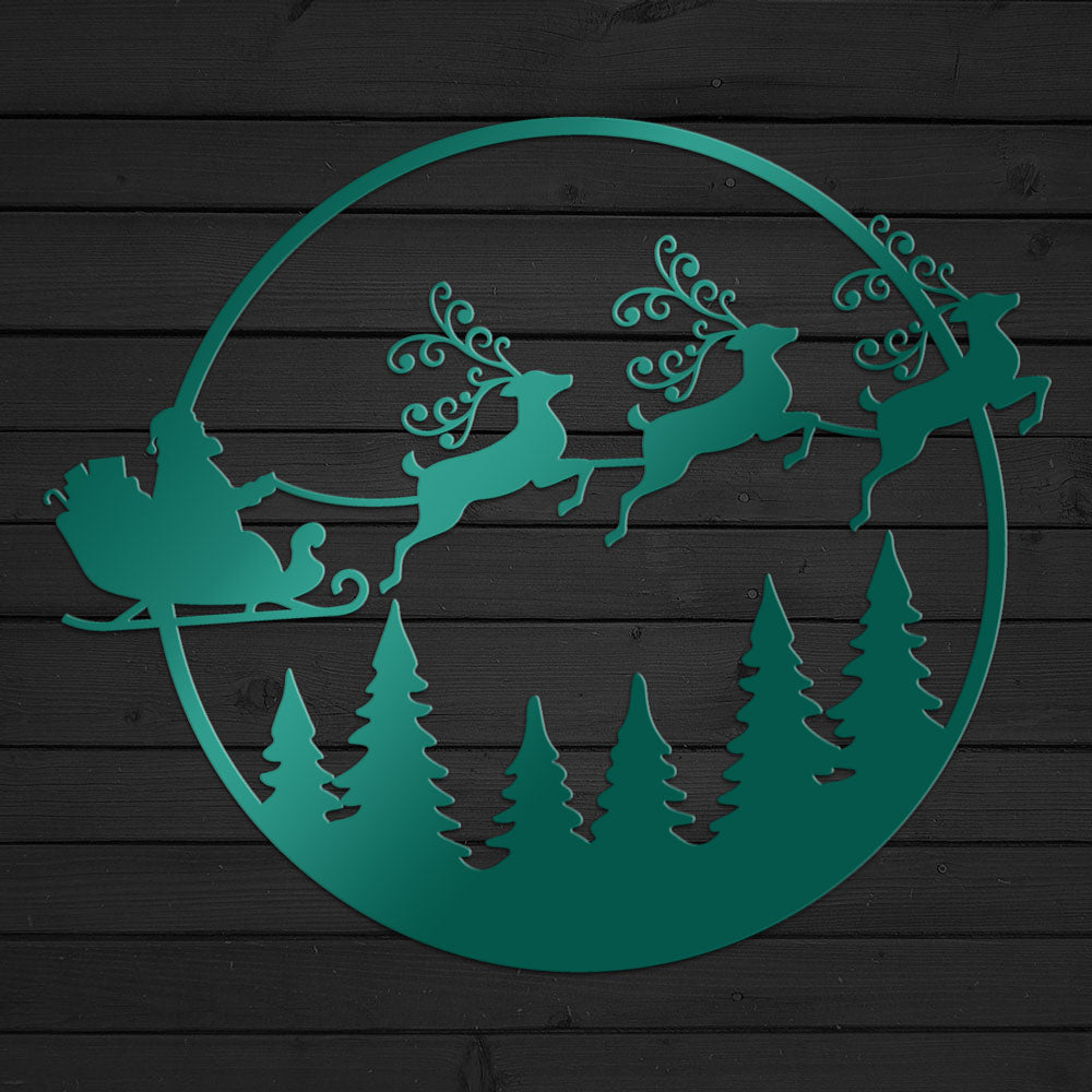 Santa Reindeer Sign