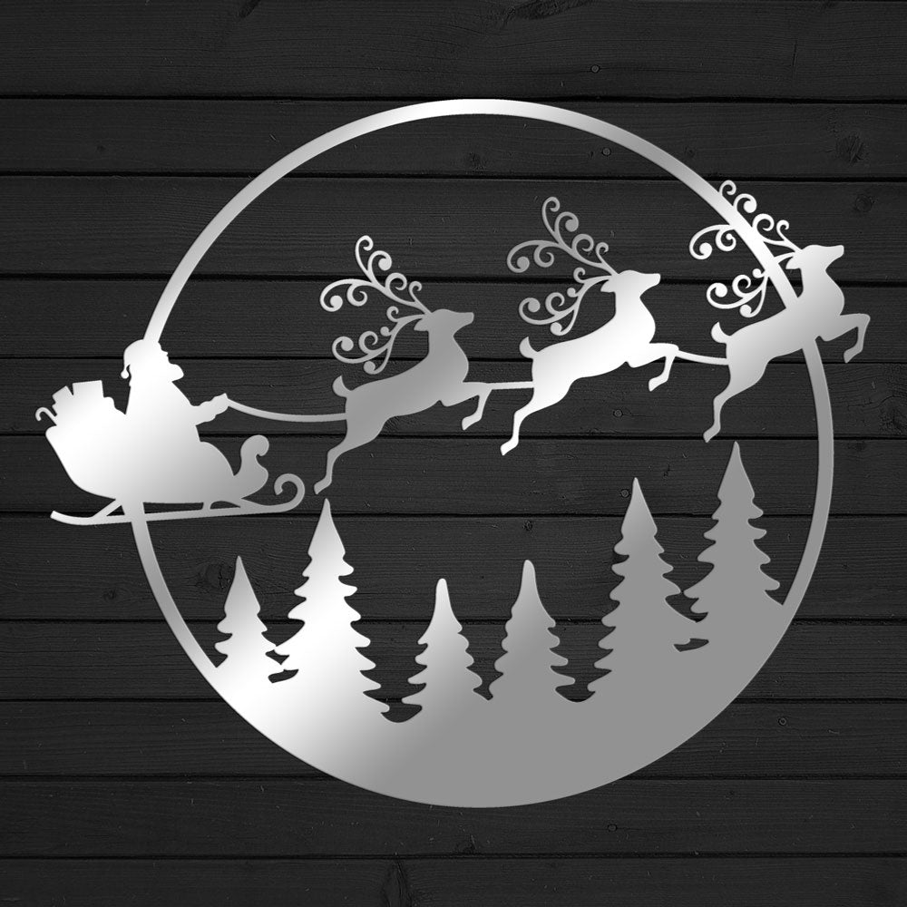 Santa Reindeer Sign