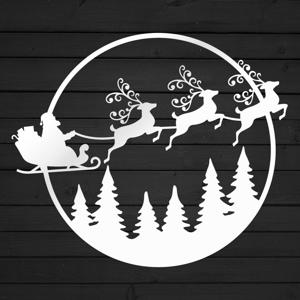 Santa Reindeer Sign