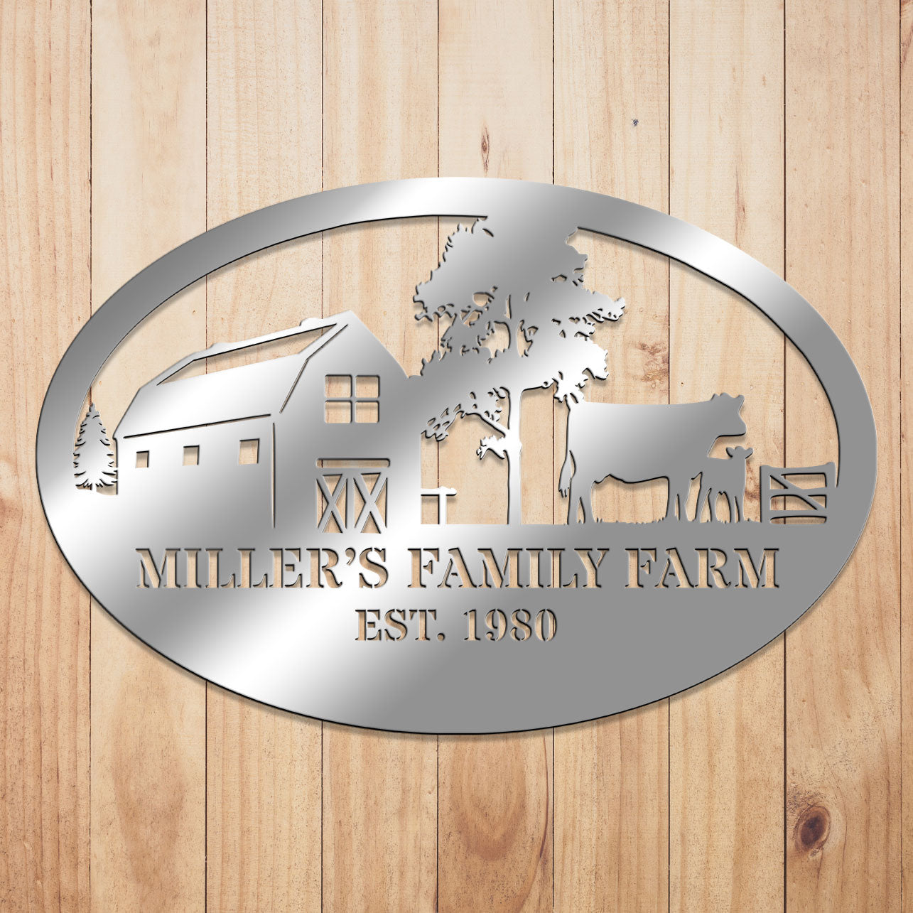 Barn Oval Metal Sign