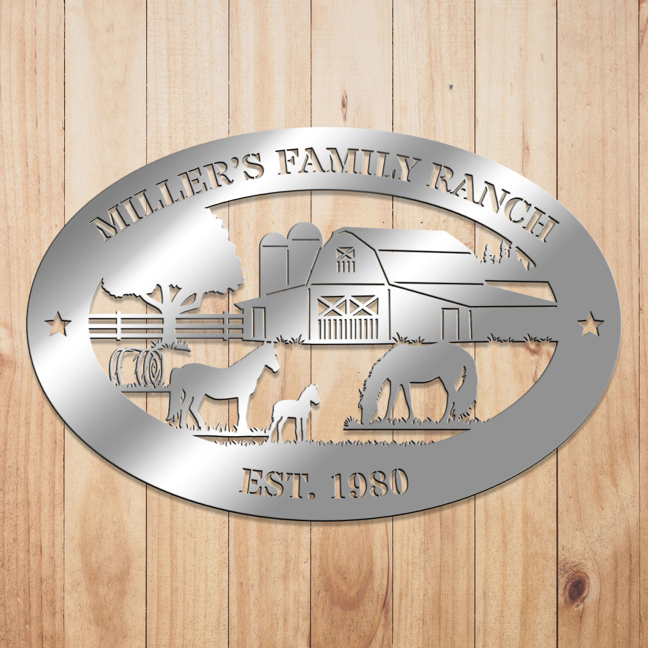 Horse Ranch Metal Sign