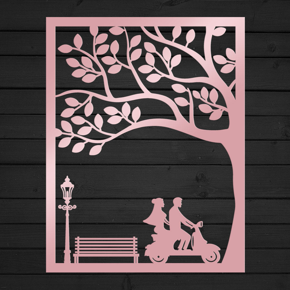 Vespa Couple Sign