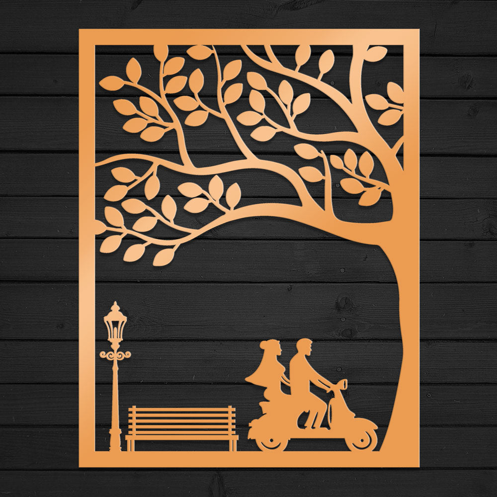 Vespa Couple Sign