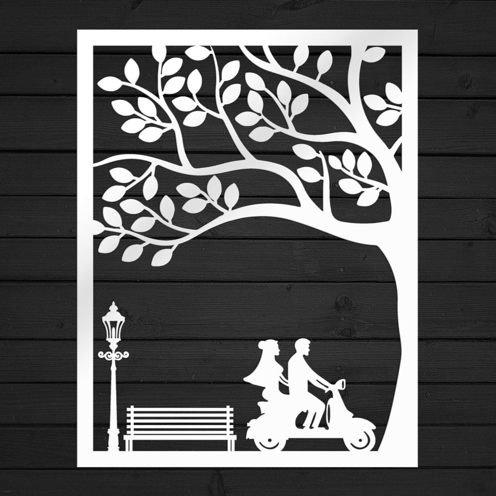 Vespa Couple Sign