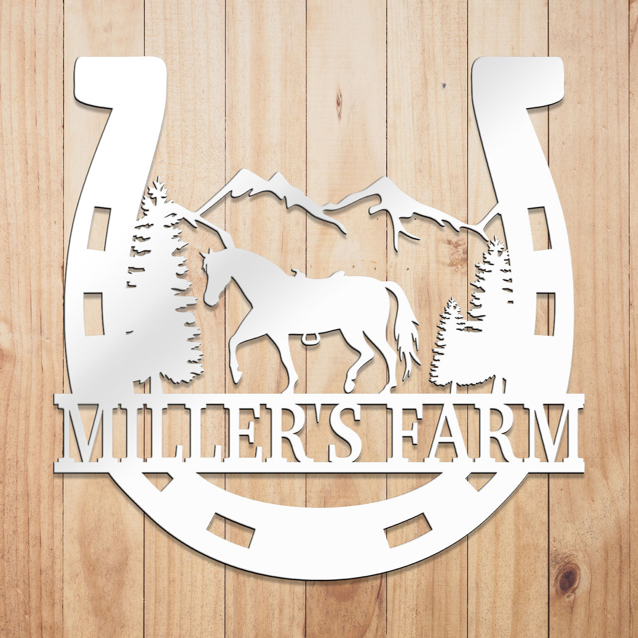 Horse Shoe Metal Sign