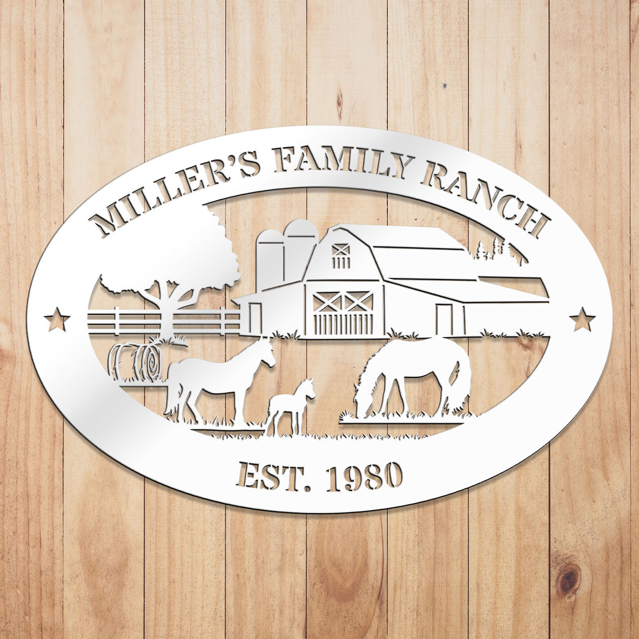 Horse Ranch Metal Sign