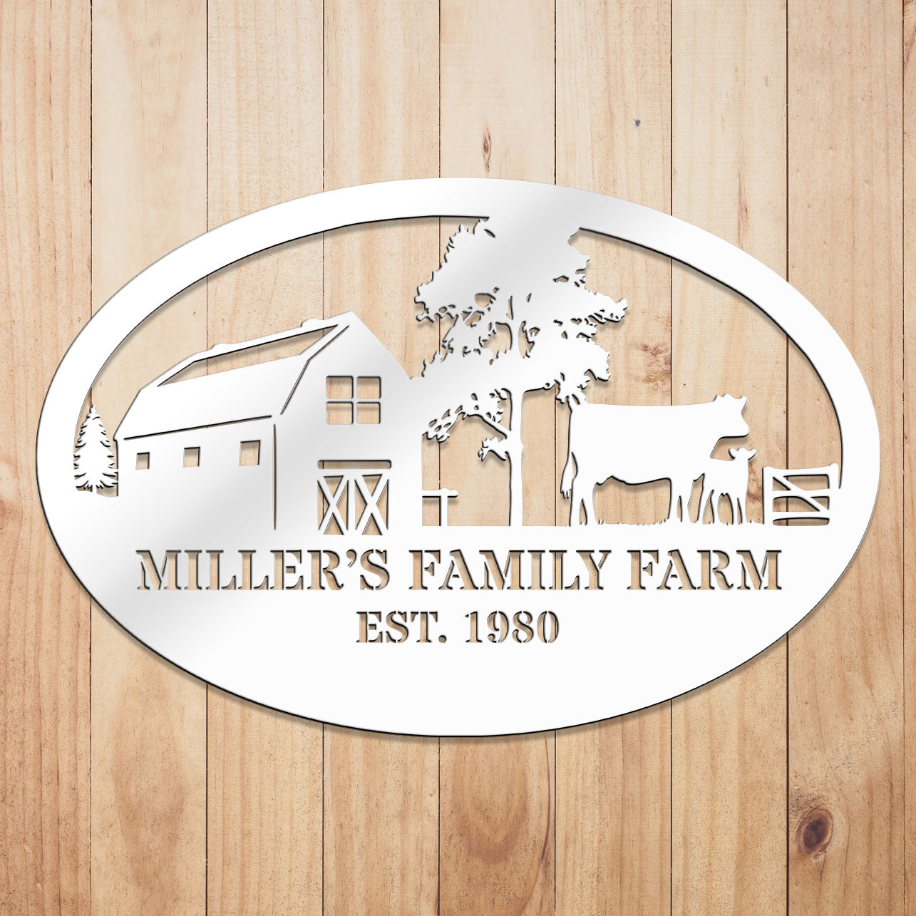 Barn Oval Metal Sign