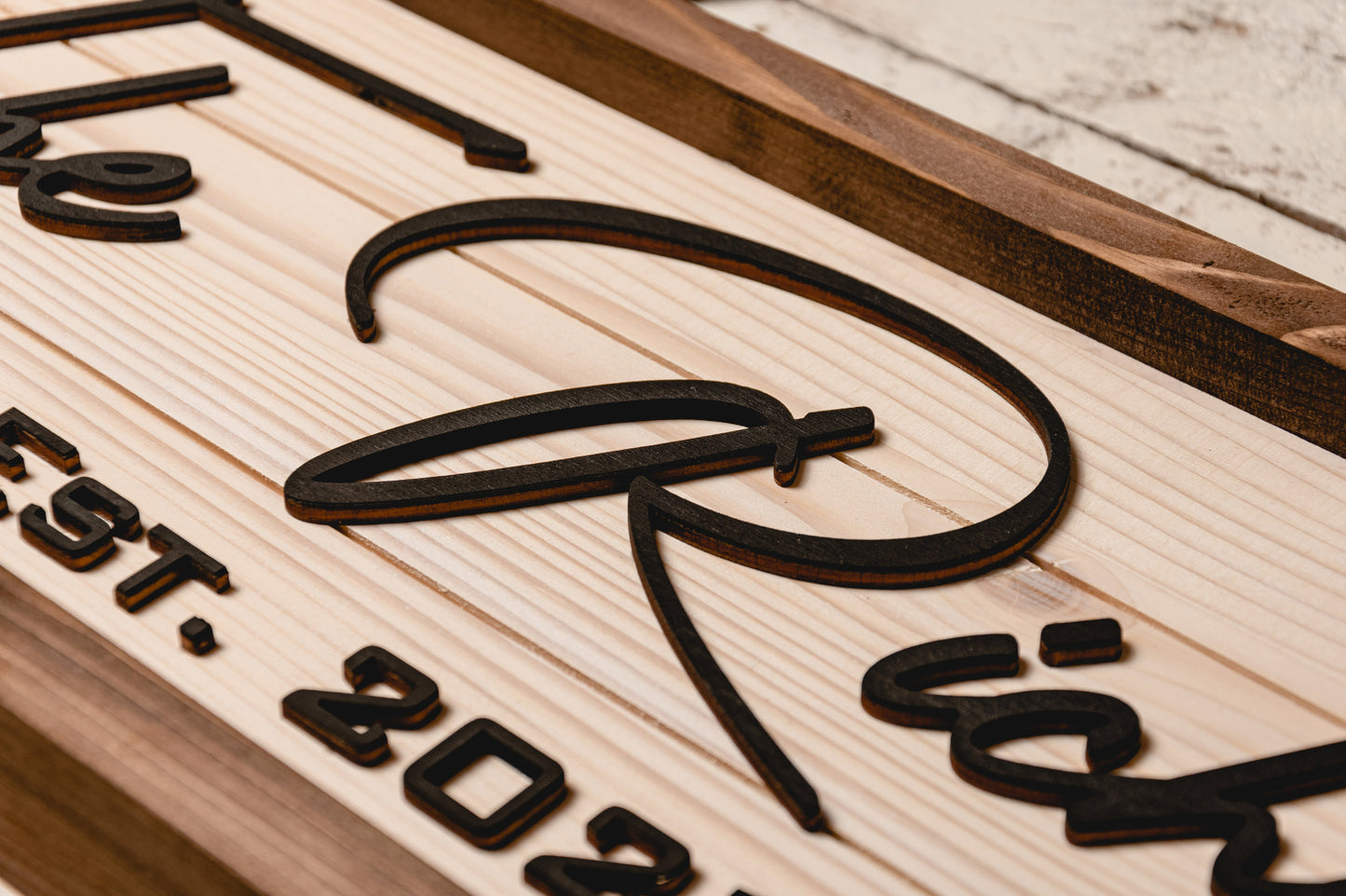 Framed Family Name Sign Craftmysign