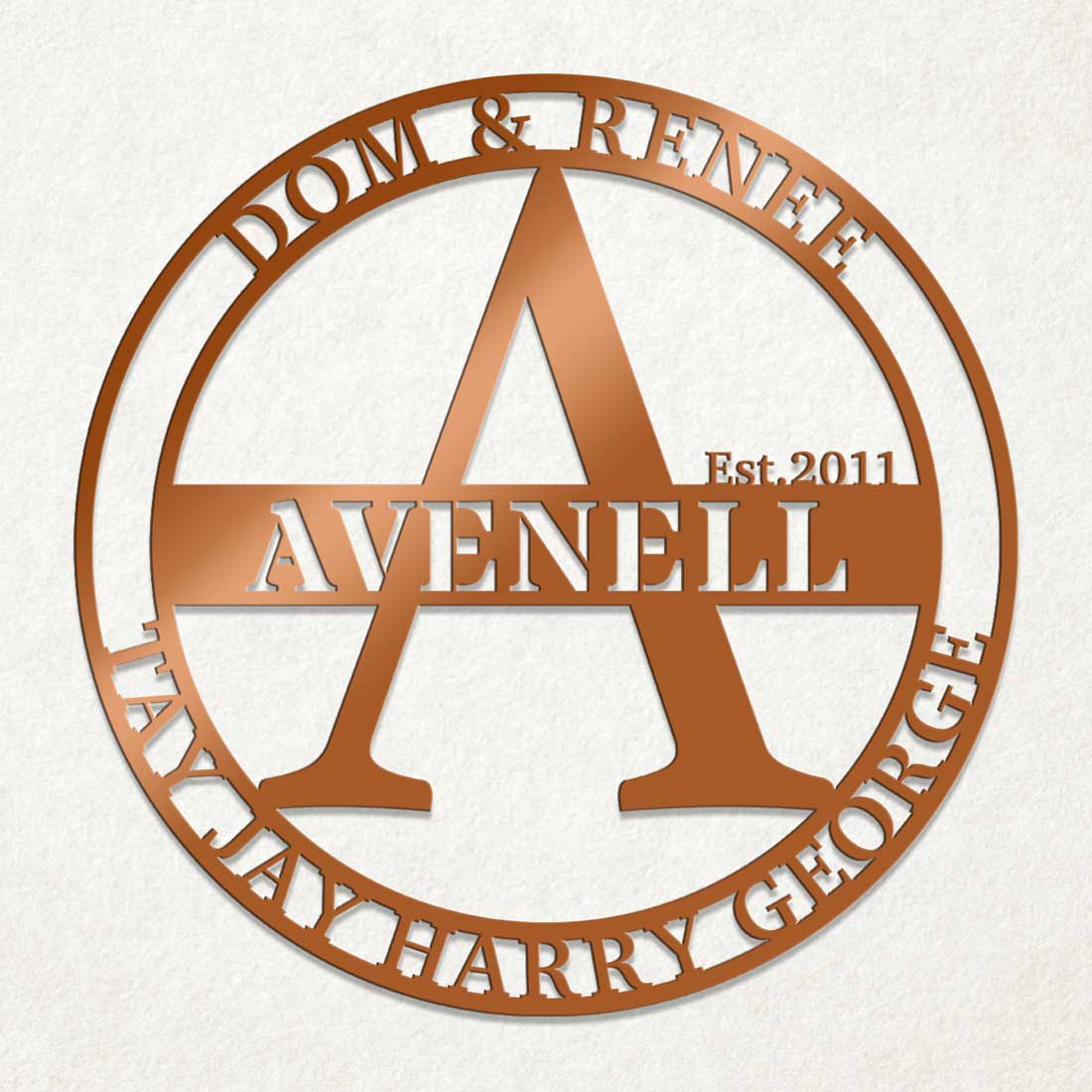 Family Multiple Name Sign