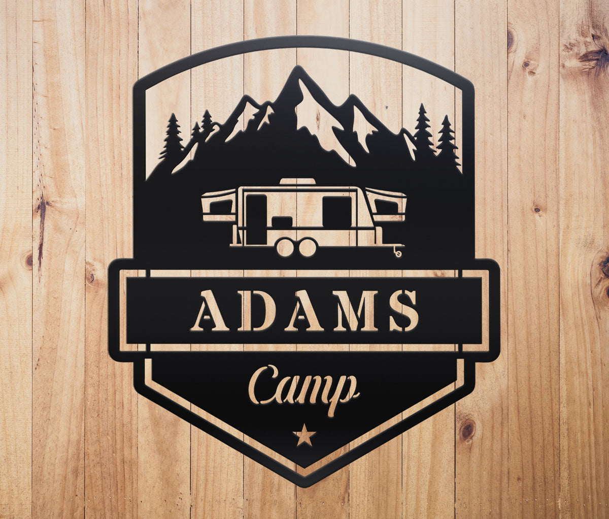 Camping Caravan Sign