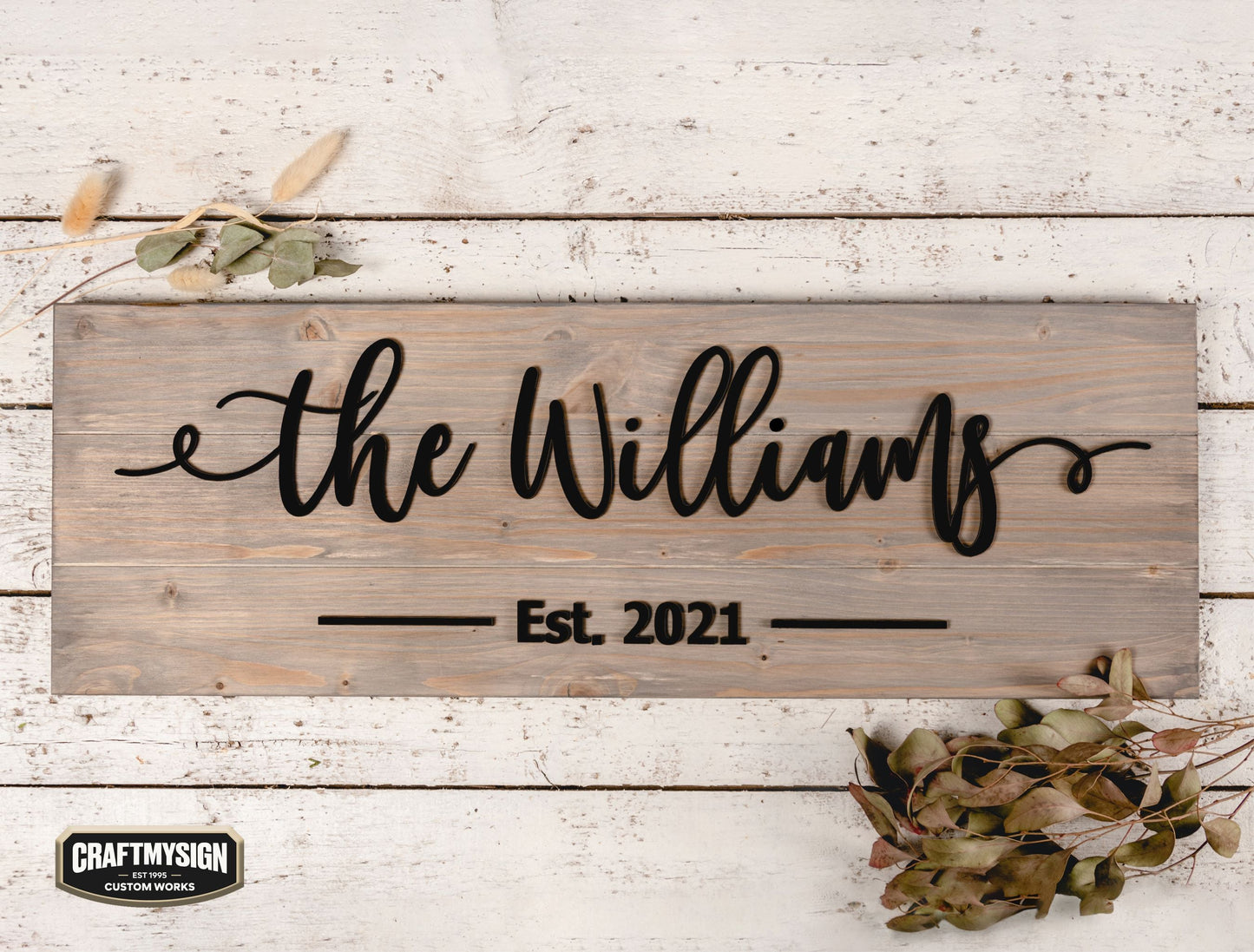 Classic Family Name Sign Craftmysign