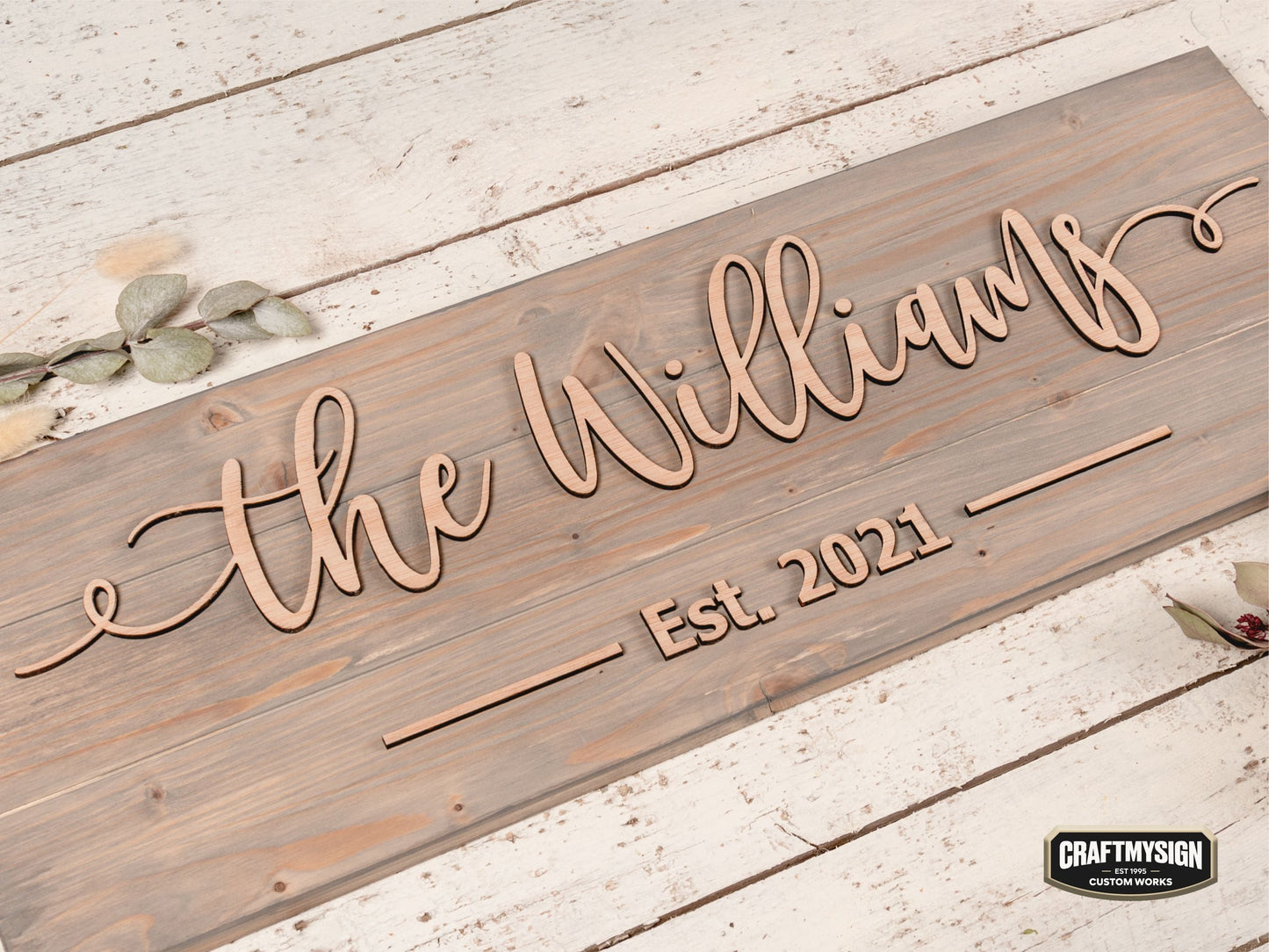 Classic Family Name Sign Craftmysign