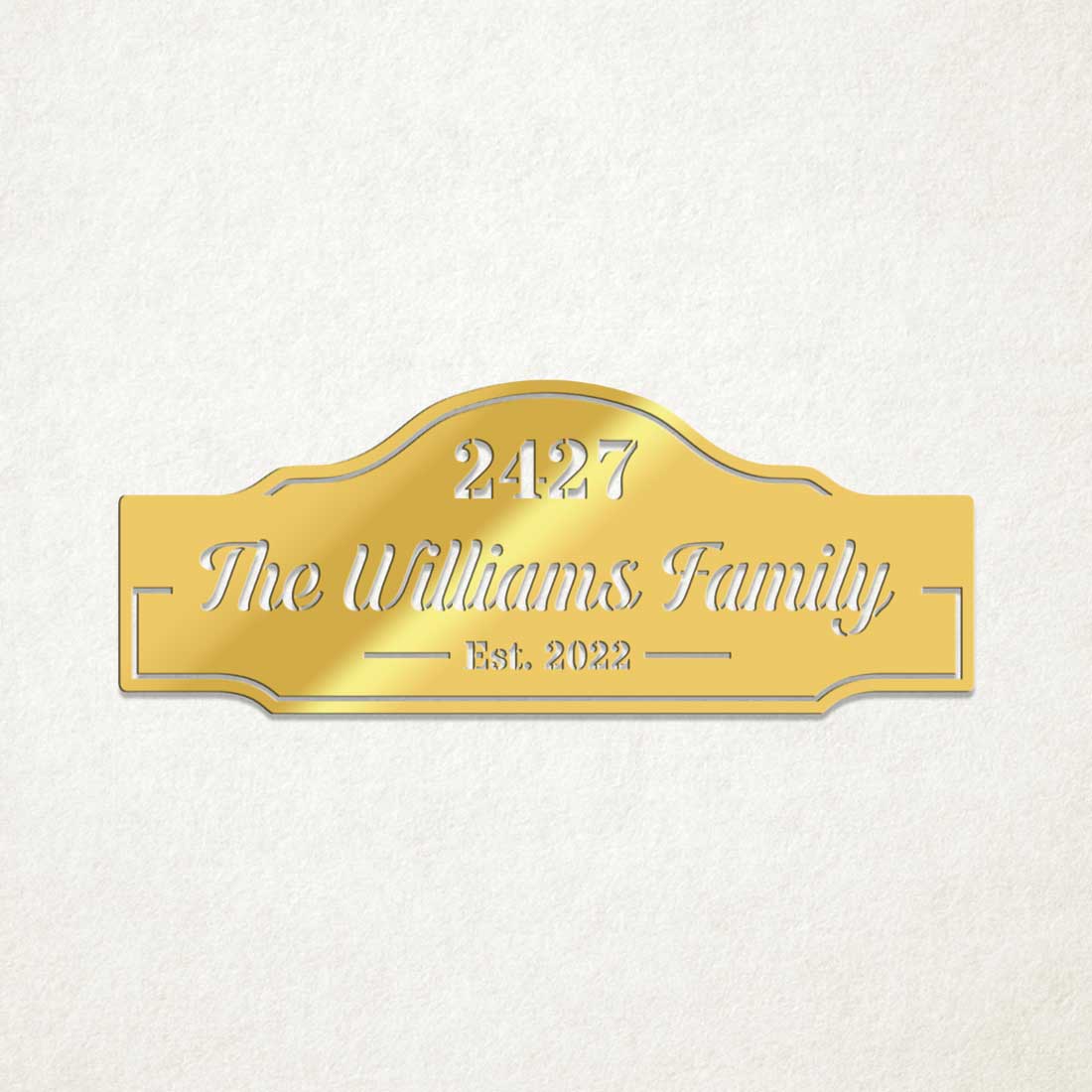 Family Name & House Address Sign
