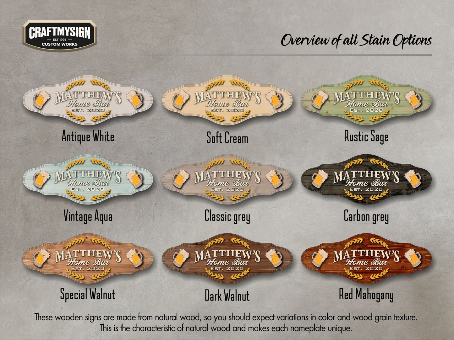 Bar Sign Woodform Artcrafts