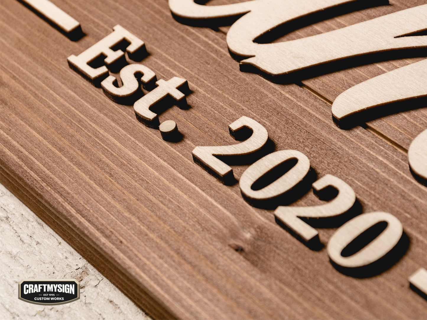 Rustic Family Name Sign Craftmysign