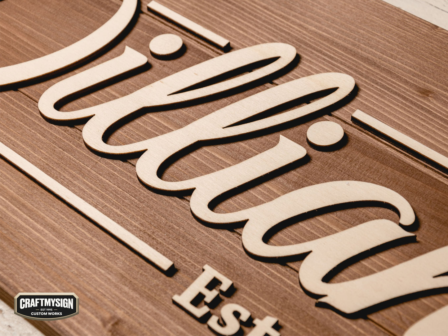 Rustic Family Name Sign Craftmysign
