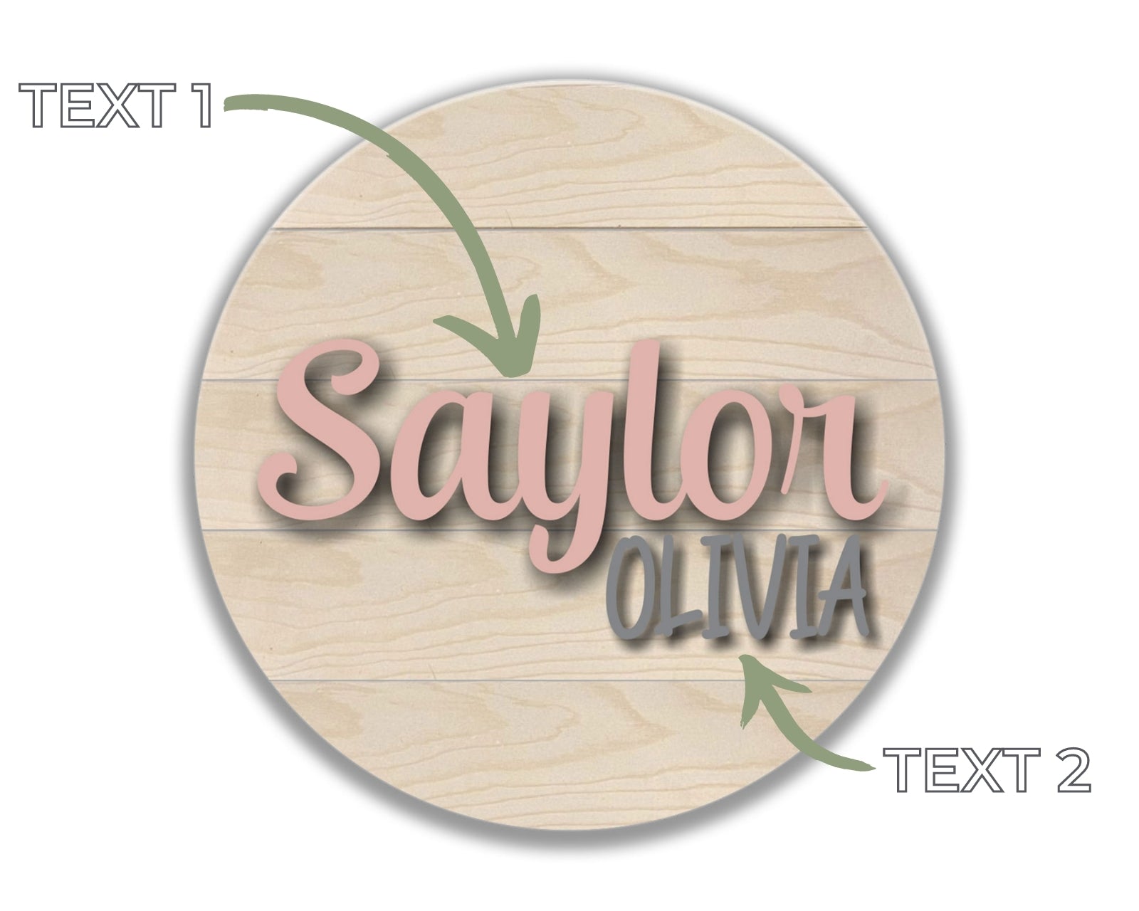 Rounded Nursery Name Sign 2 Craftmysign