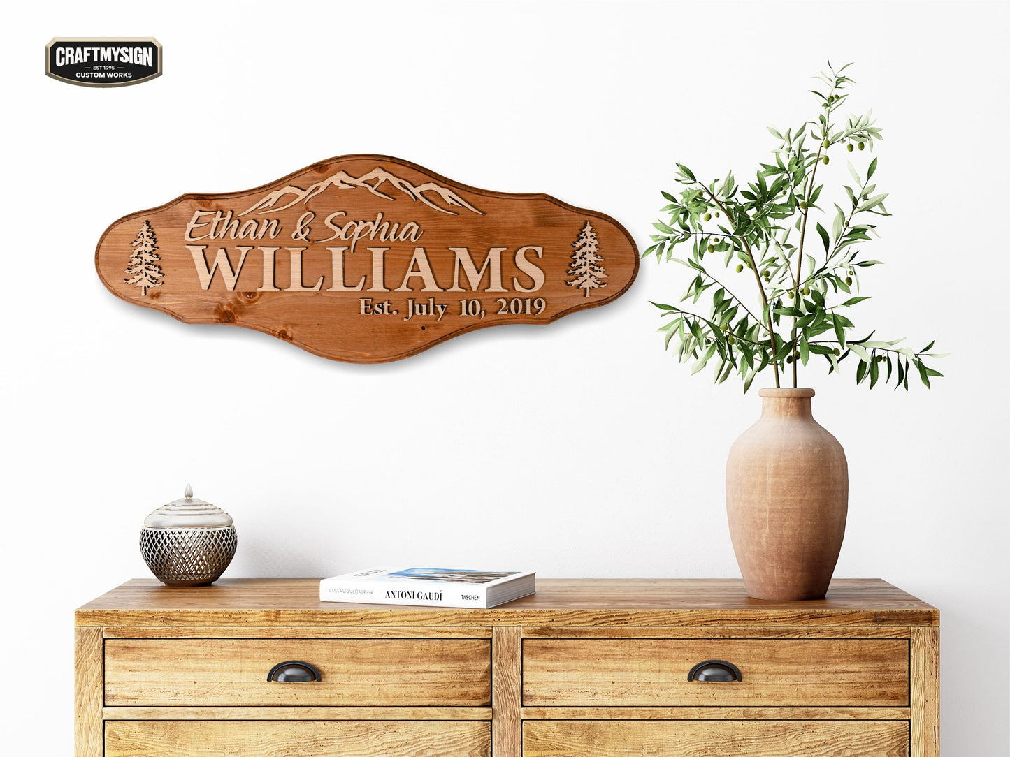 Mountain Family Name Sign Craftmysign