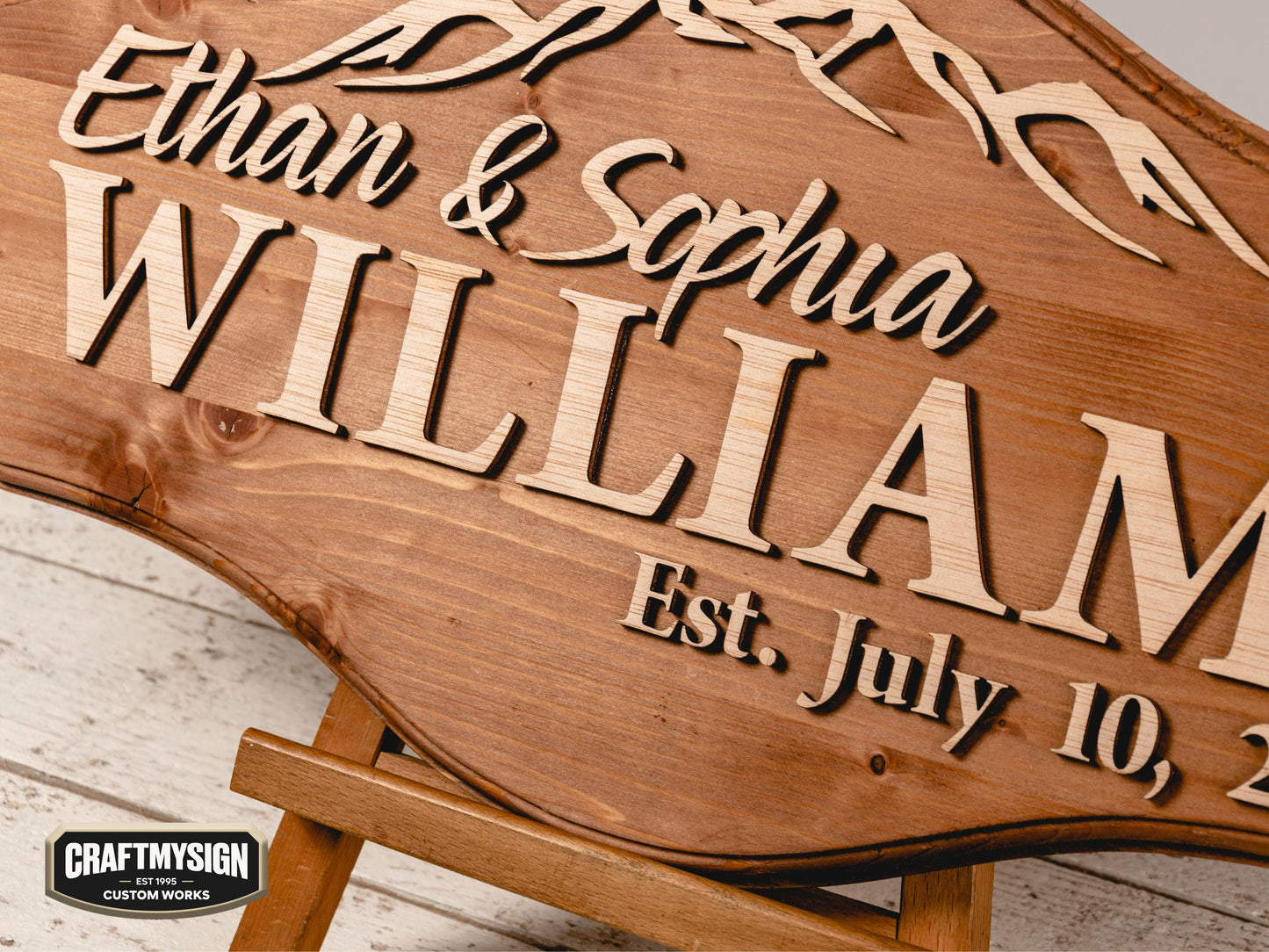 Mountain Family Name Sign Craftmysign
