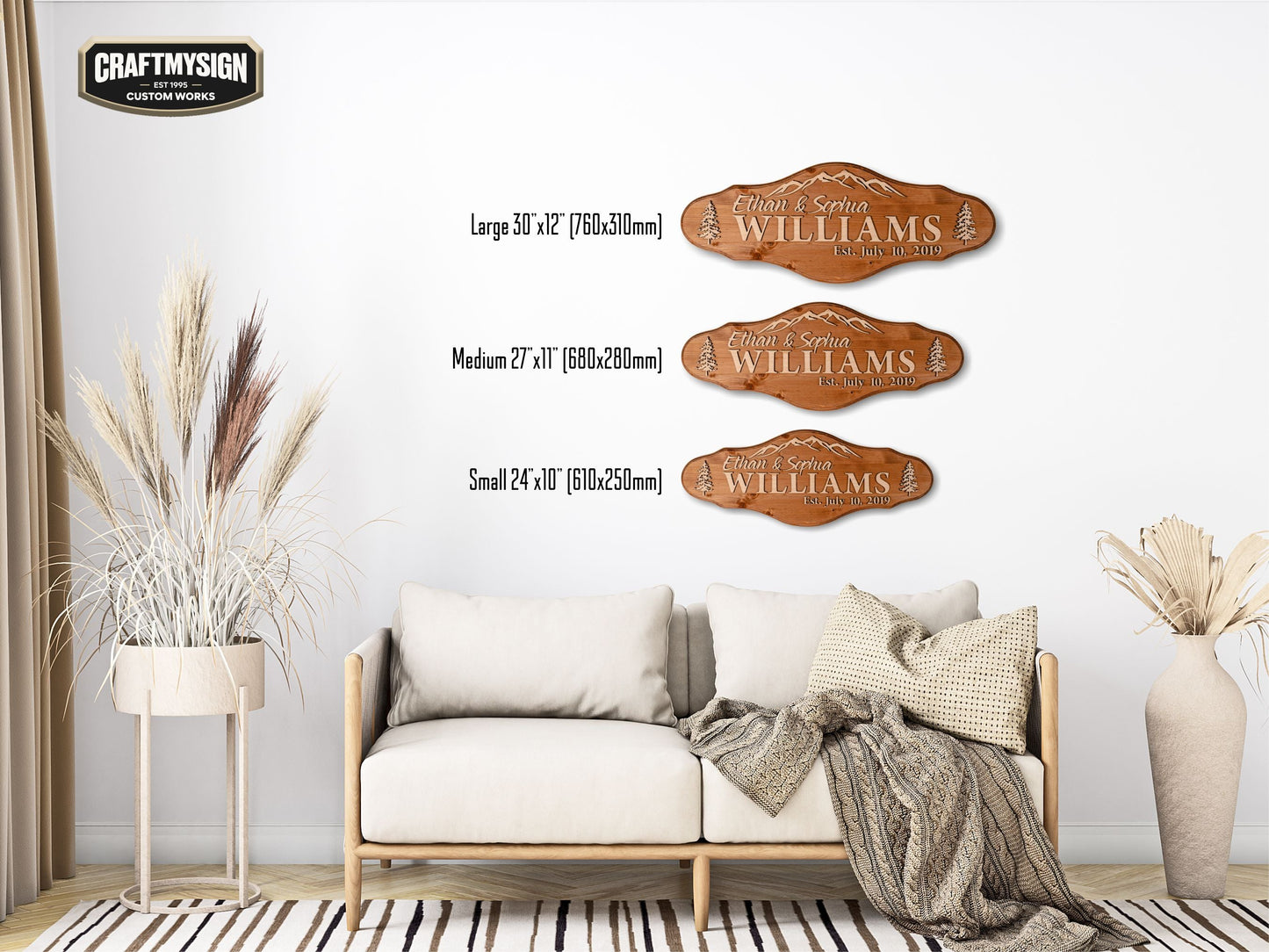 Mountain Family Name Sign Craftmysign