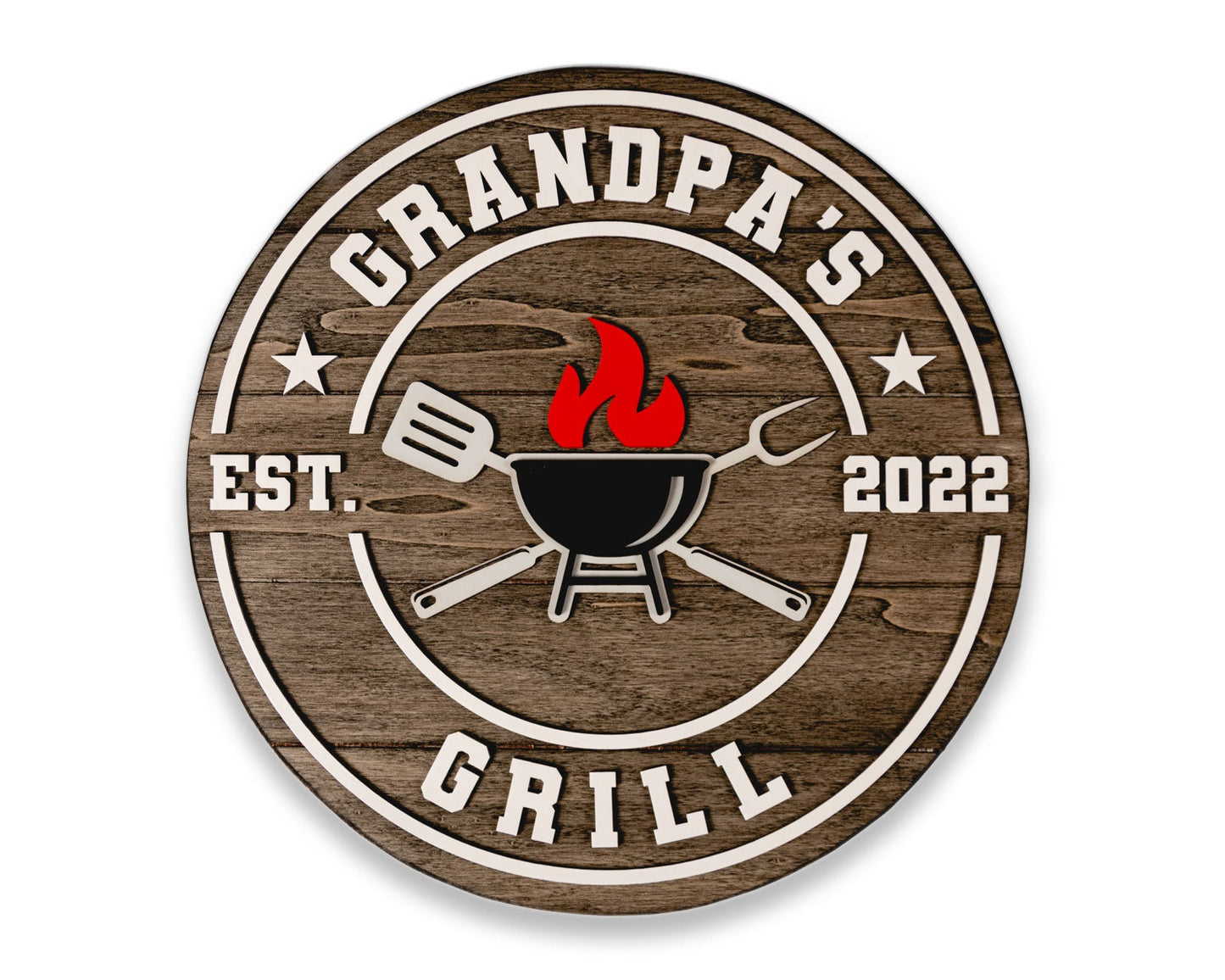 Rounded Grill Sign Wooden Sign Craftmysign