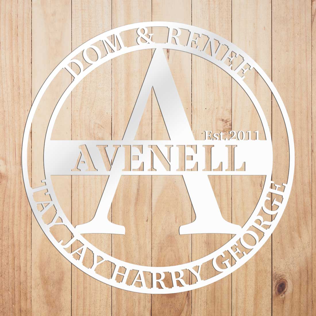 Family Multiple Name Sign