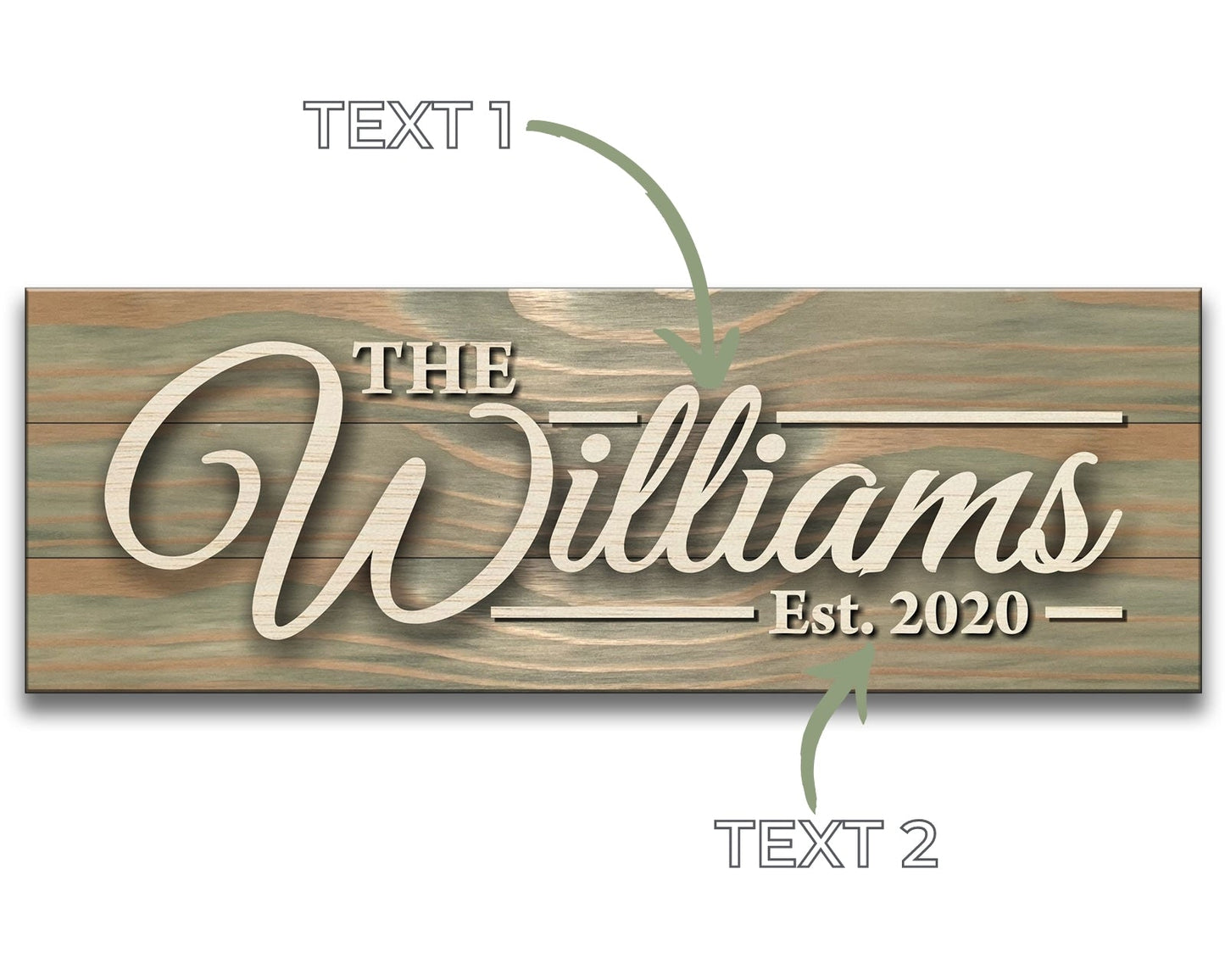 Rustic Family Name Sign Craftmysign