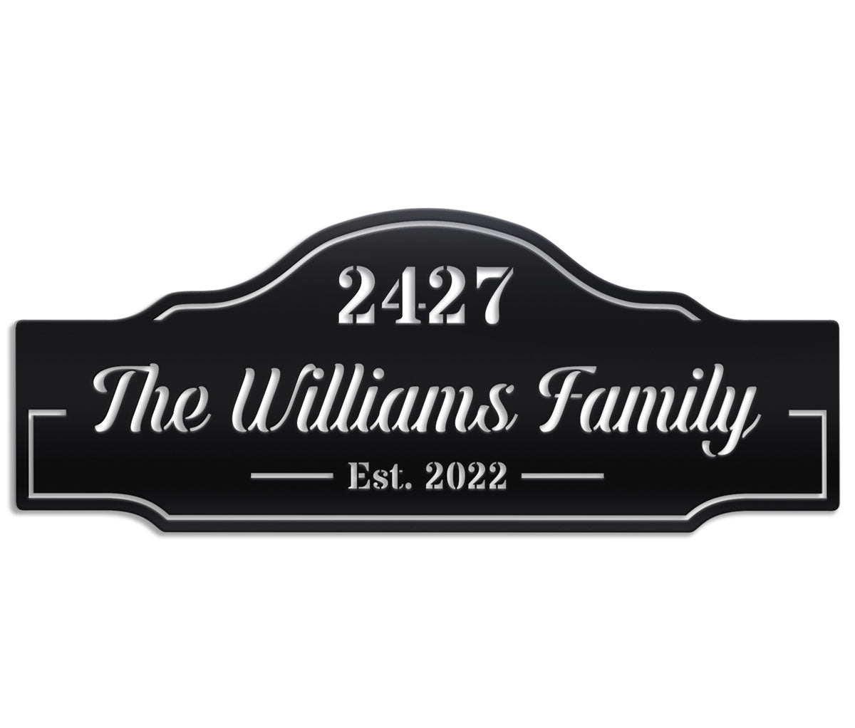 Family Name & House Address Sign