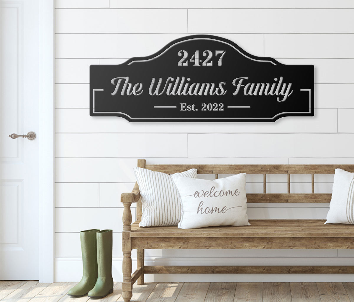 Family Name & House Address Sign