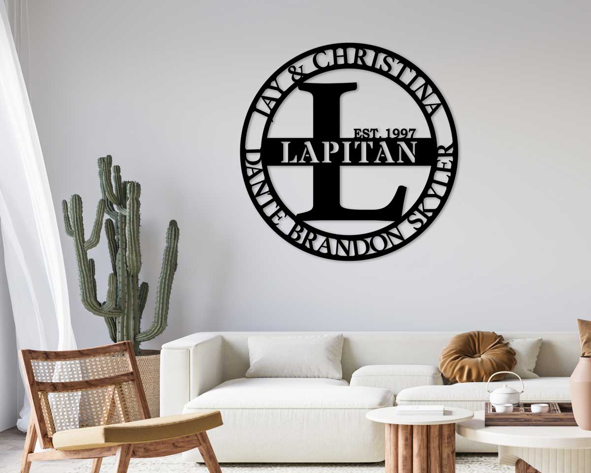 Family Multiple Name Sign