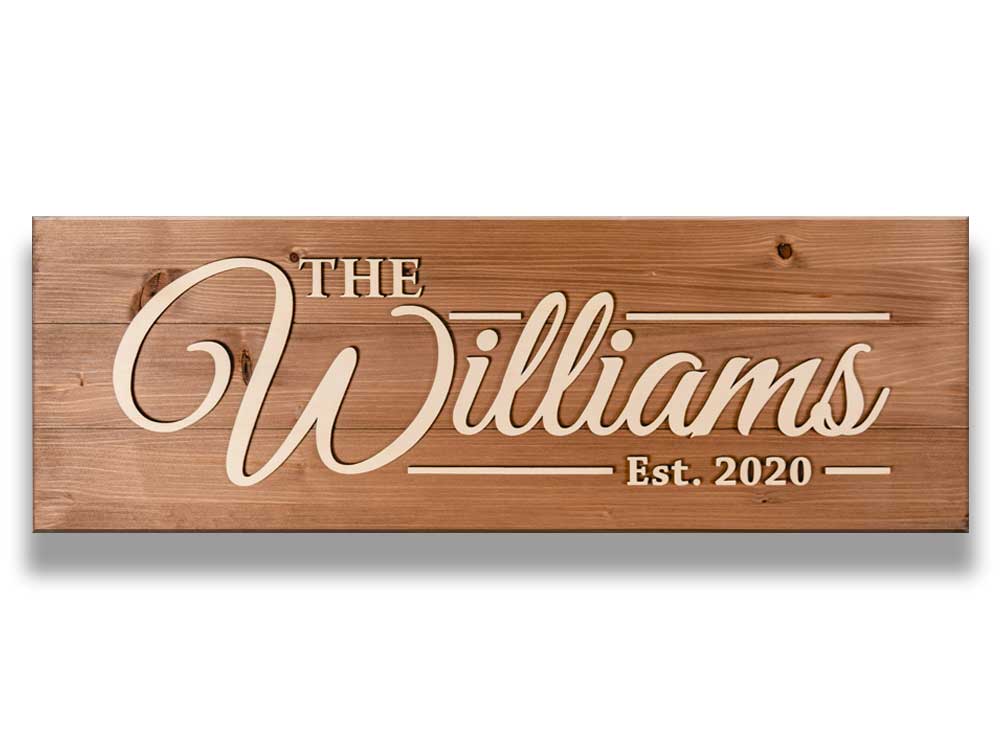 Rustic Family Name Sign