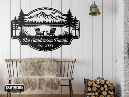 Adirondack Serenity Metal Sign