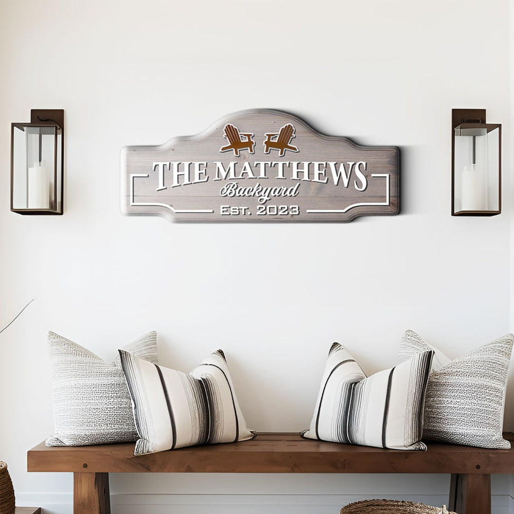 Backyard Wooden Sign